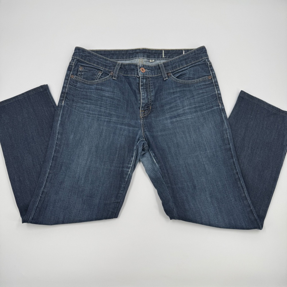 Gap 1969 Selvedge Jeans Women's‎ 8 Dark Wash Straight Leg Denim Blue